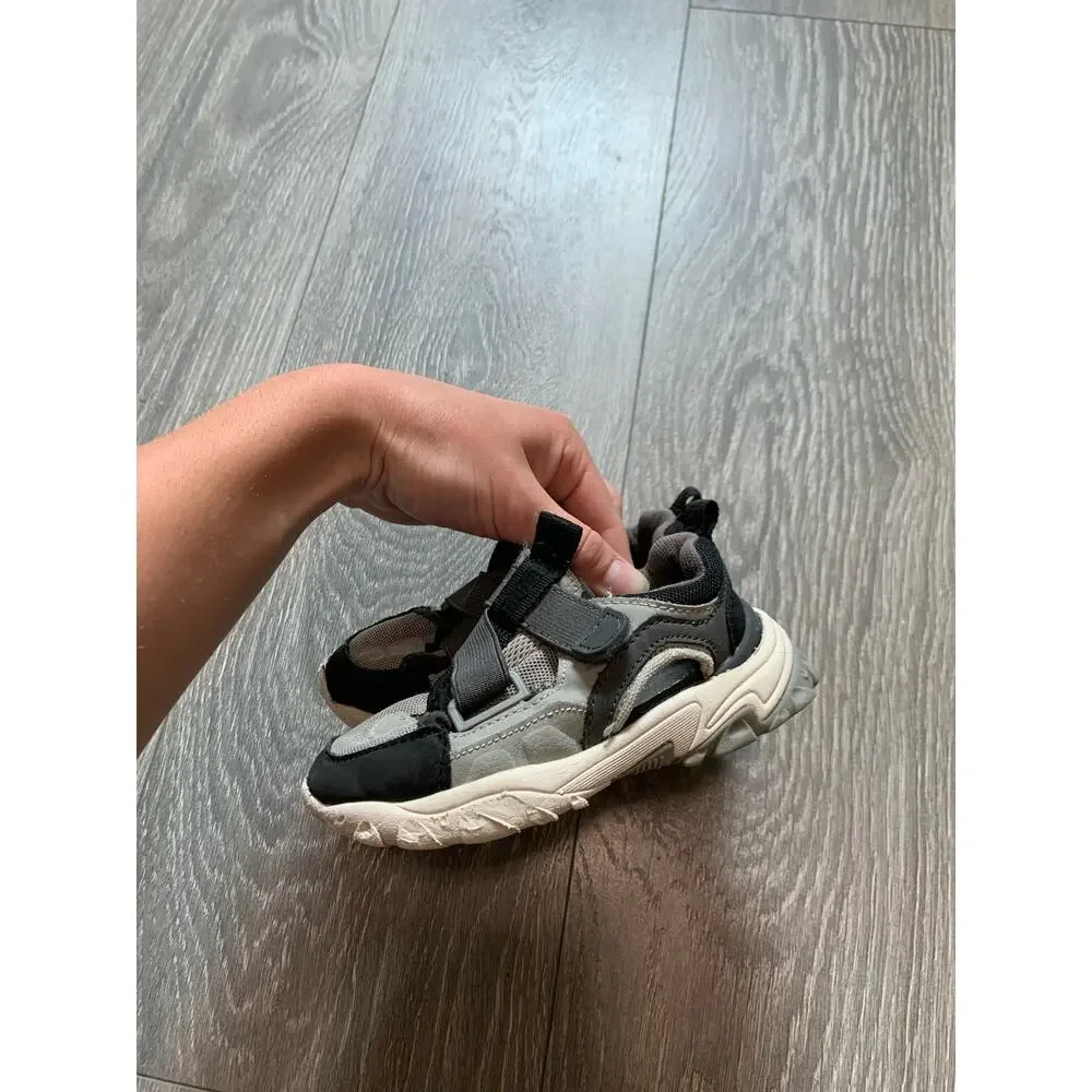 ZARA Baby’s Open Technical Gray Sneakers Shoes Size 7